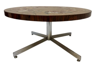 Mid-Century Modern Coffee Table with Tiles by Denisco, 1970s